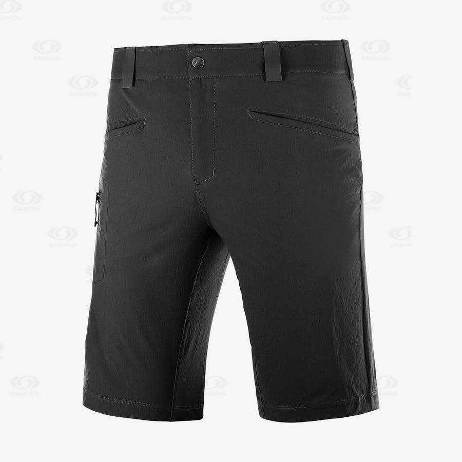 Black Men's Salomon WAYFARER Shorts | USA-M1251