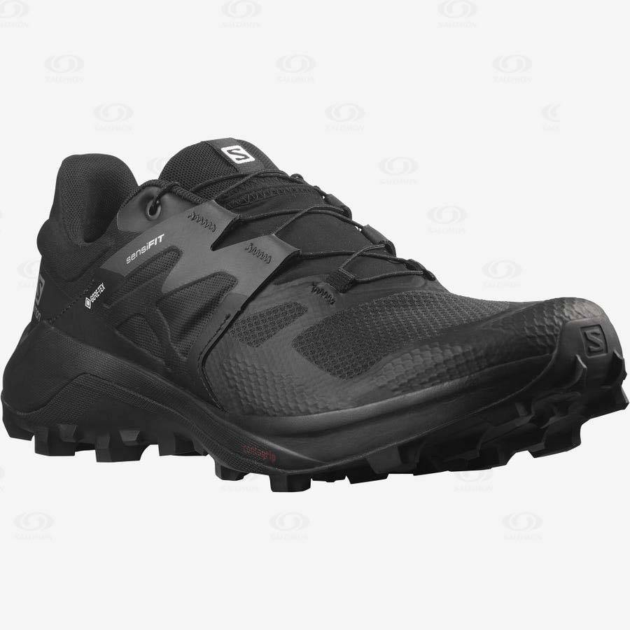 Black Men's Salomon WILDCROSS 2 GORE-TEX Trail Running Shoes | USA-A1360