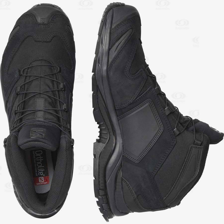 Black Men's Salomon XA FORCES MID EN Tactical Boots | USA-O1026