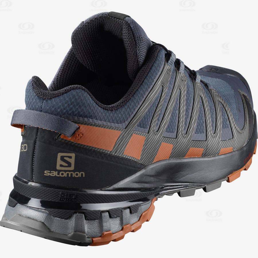 Black Men's Salomon XA PRO 3D V8 GORE-TEX WIDE Trail Running Shoes | USA-L2243