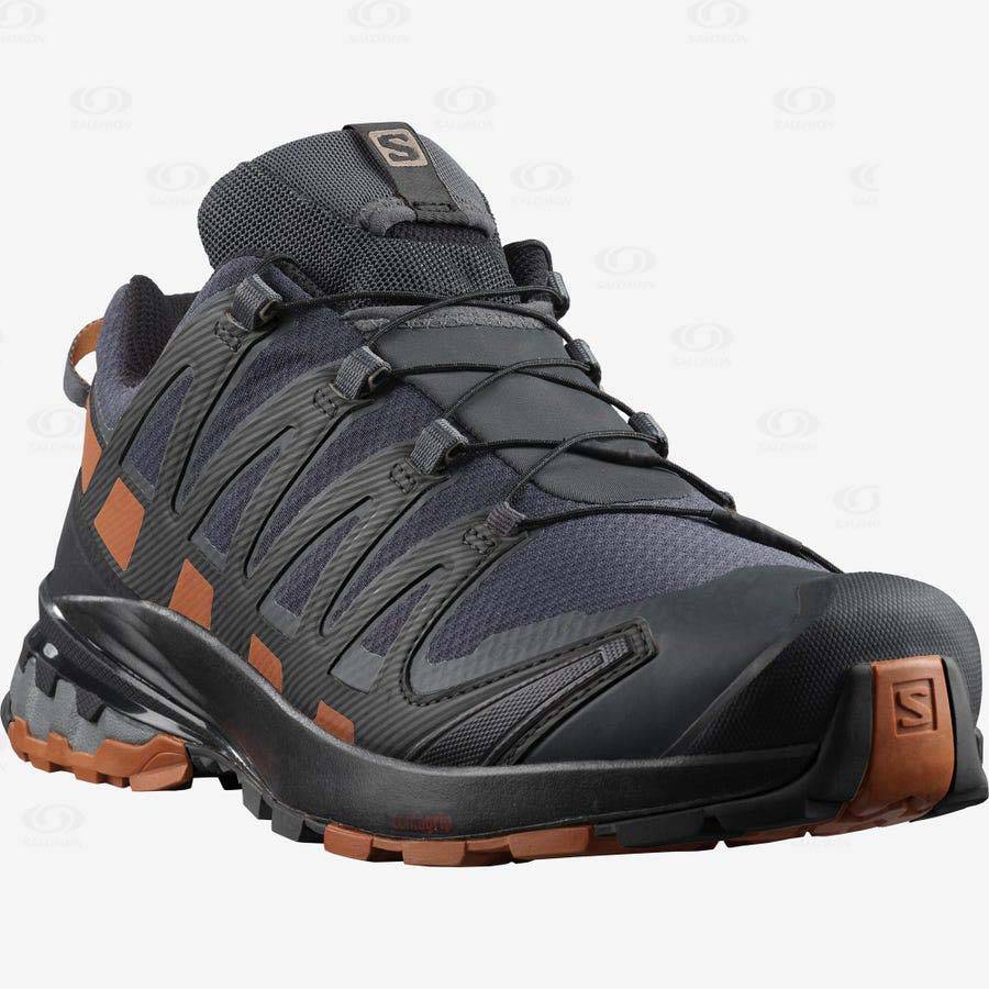 Black Men's Salomon XA PRO 3D V8 GORE-TEX WIDE Trail Running Shoes | USA-L2243