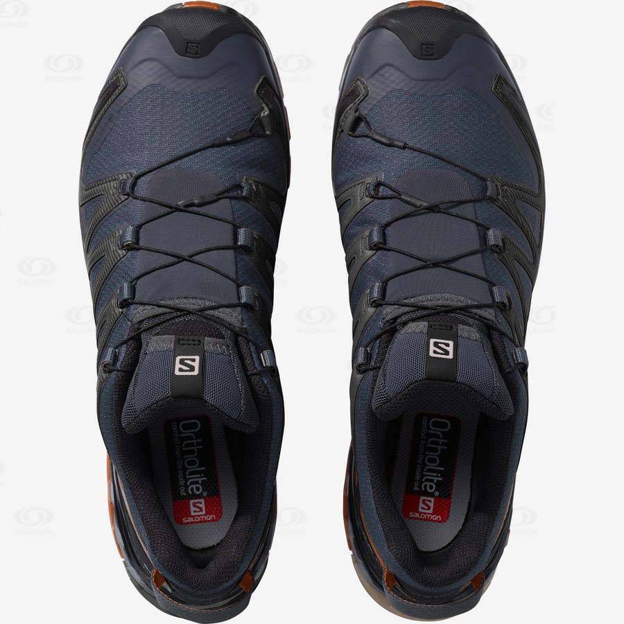 Black Men's Salomon XA PRO 3D V8 GORE-TEX WIDE Waterproof Shoes | USA-wN1589