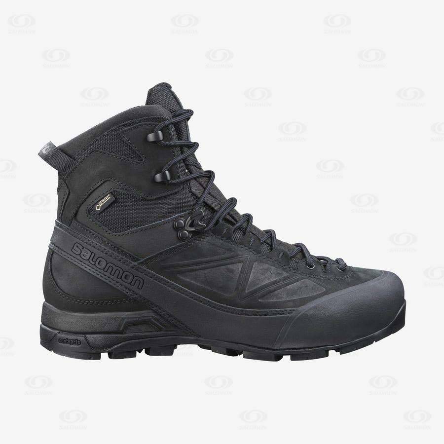 Black Men\'s Salomon X ALP GORE-TEX FORCES Tactical Boots | USA-N1603