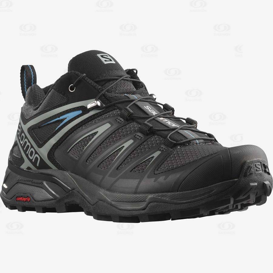 Black Men's Salomon X ULTRA 3 Hiking Shoes | USA-A1752