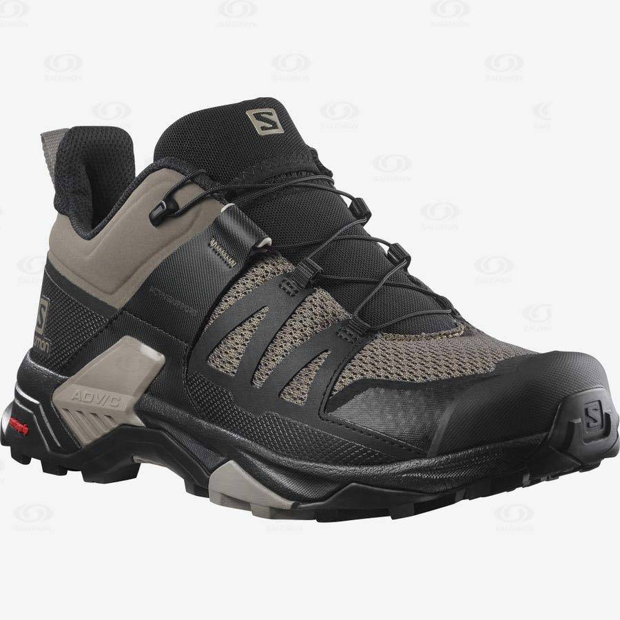 Black Men's Salomon X ULTRA 4 Hiking Shoes | USA-O2328