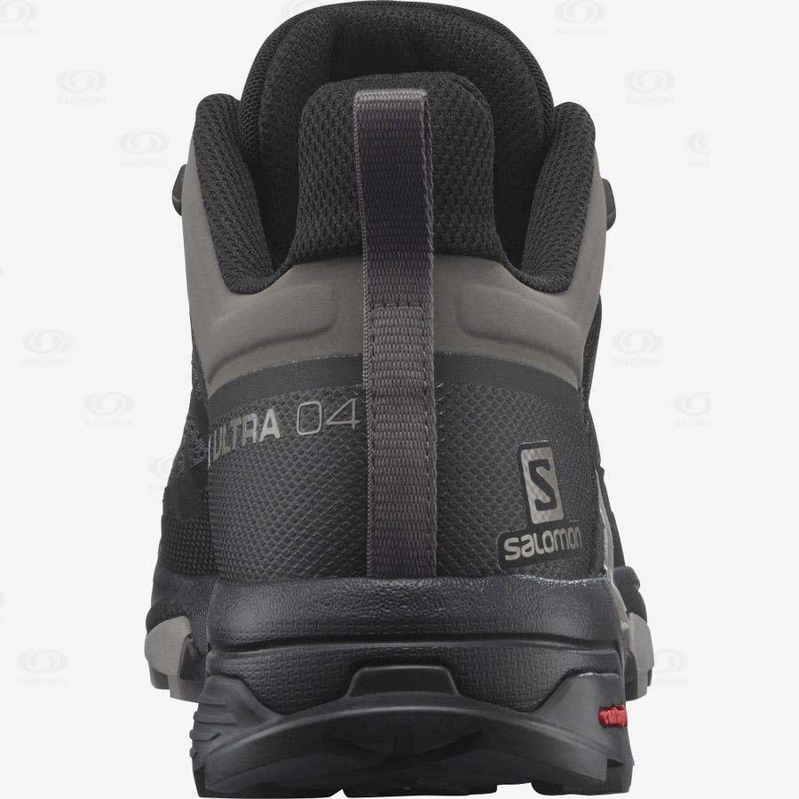 Black Men's Salomon X ULTRA 4 Hiking Shoes | USA-O2328