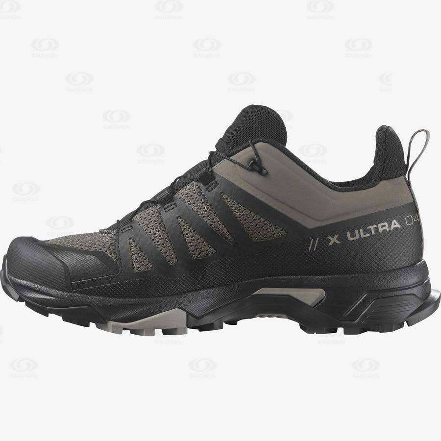 Black Men's Salomon X ULTRA 4 Hiking Shoes | USA-O2328