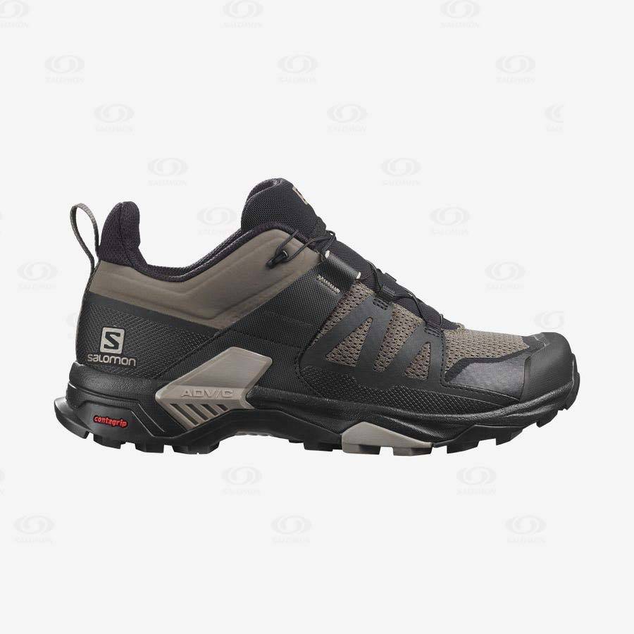 Black Men\'s Salomon X ULTRA 4 Hiking Shoes | USA-O2328