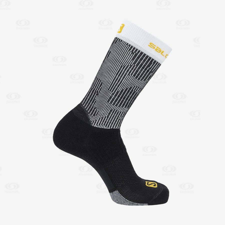 Black Men\'s Salomon X ULTRA CREW Socks | USA-L2551