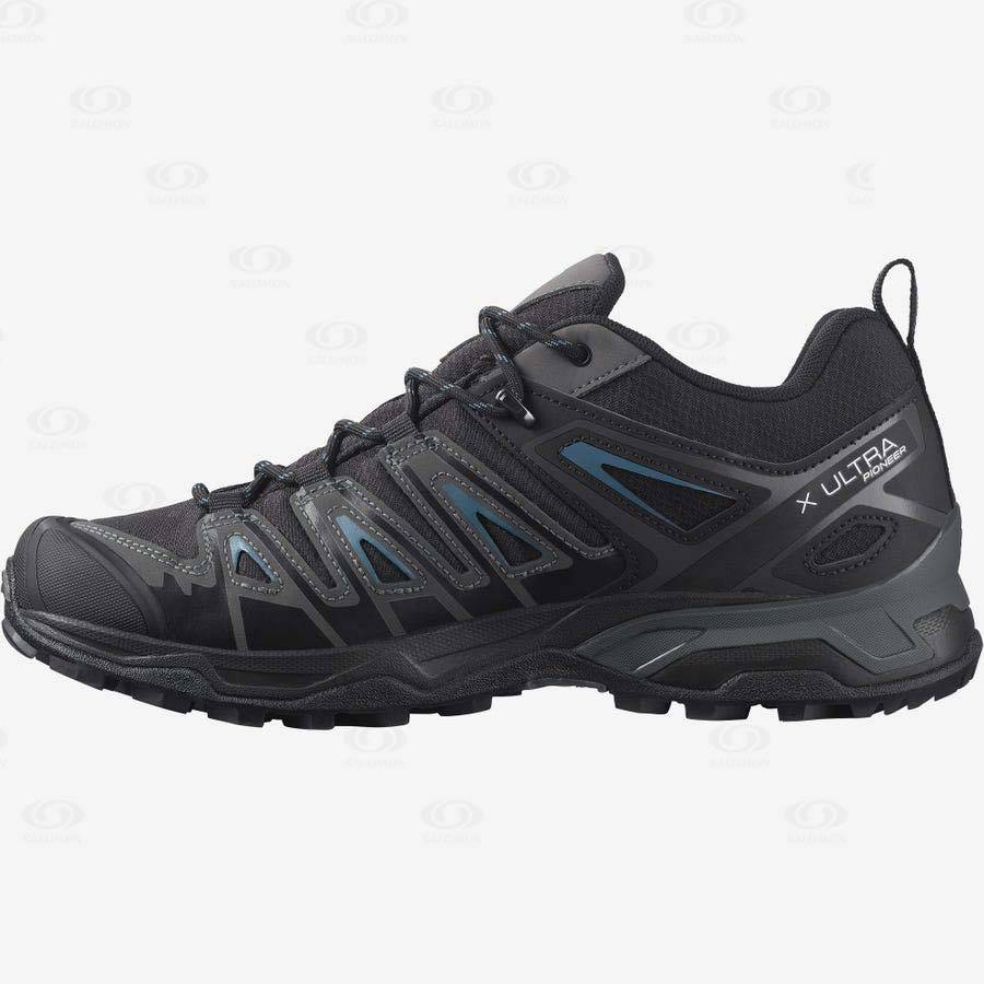 Black Men's Salomon X ULTRA PIONEER CLIMASALOMON™ WATERPROOF Hiking Shoes | USA-O1271