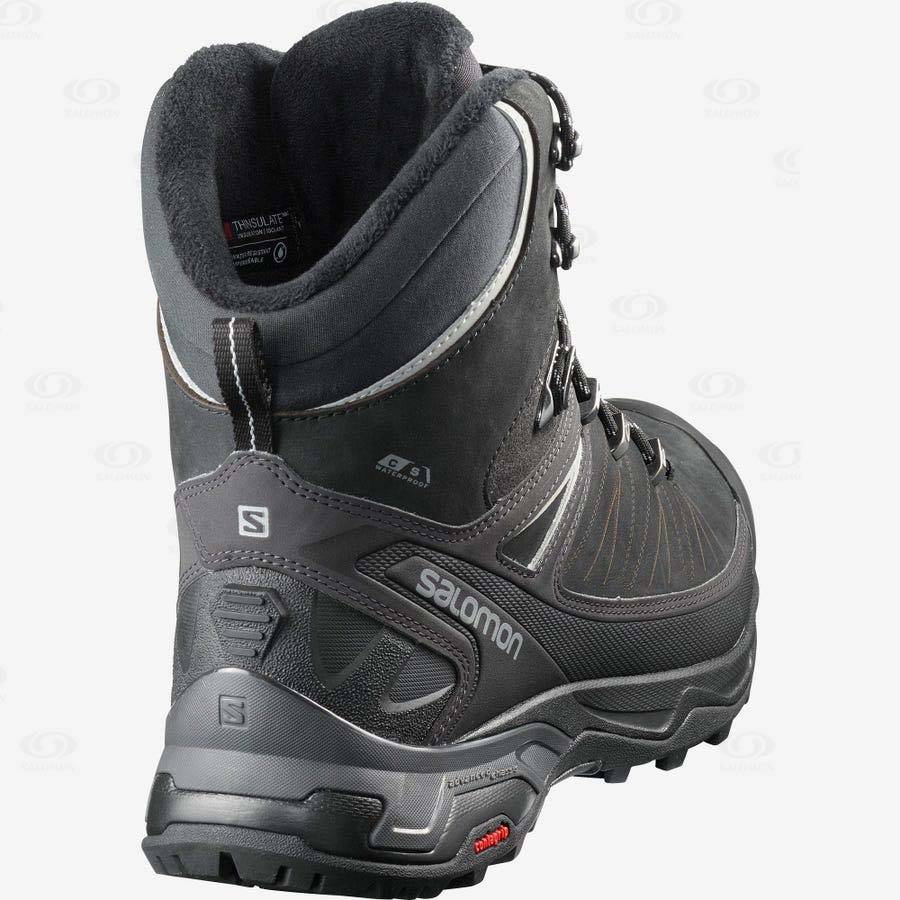 Black Men's Salomon X ULTRA WINTER CLIMASALOMON™ WATERPROOF 2 Winter Boots | USA-L1928