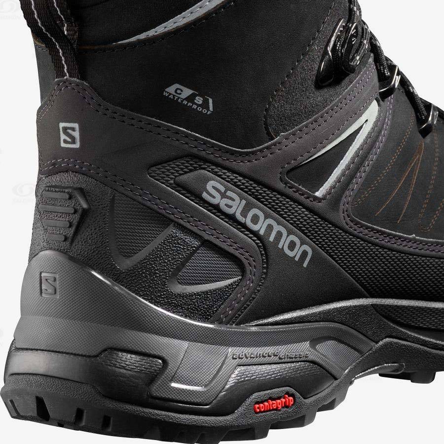 Black Men's Salomon X ULTRA WINTER CLIMASALOMON™ WATERPROOF 2 Winter Boots | USA-L1928