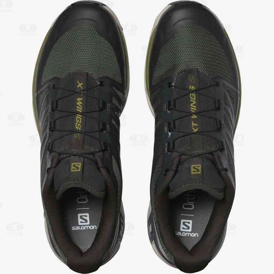 Black / Olive Men's Salomon XT-WINGS 2 Sneakers | USA-M1972