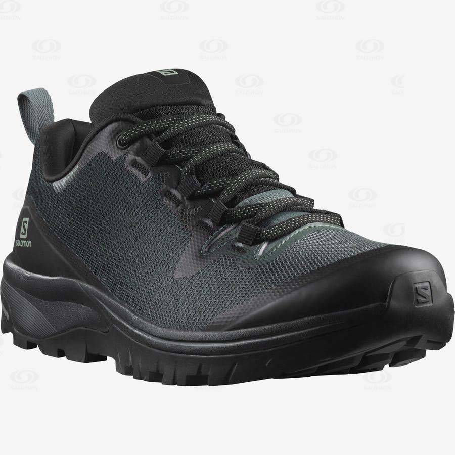 Black / Olive Women's Salomon VAYA GORE-TEX Hiking Shoes | USA-A1262