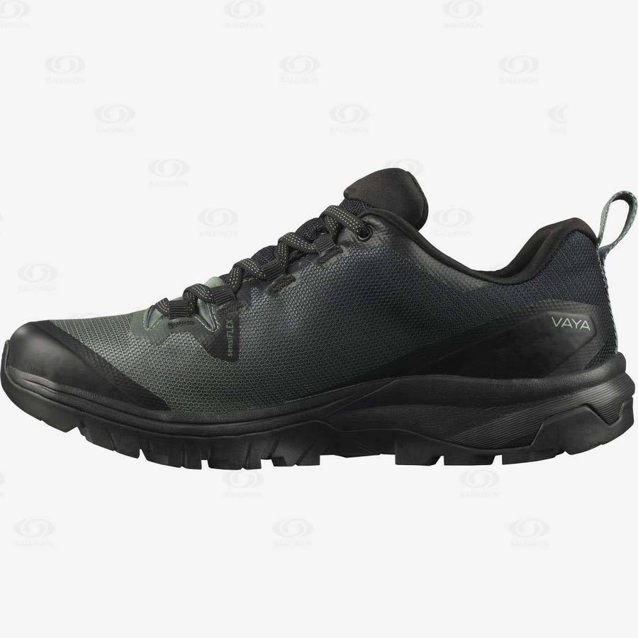 Black / Olive Women's Salomon VAYA GORE-TEX Waterproof Shoes | USA-L1781