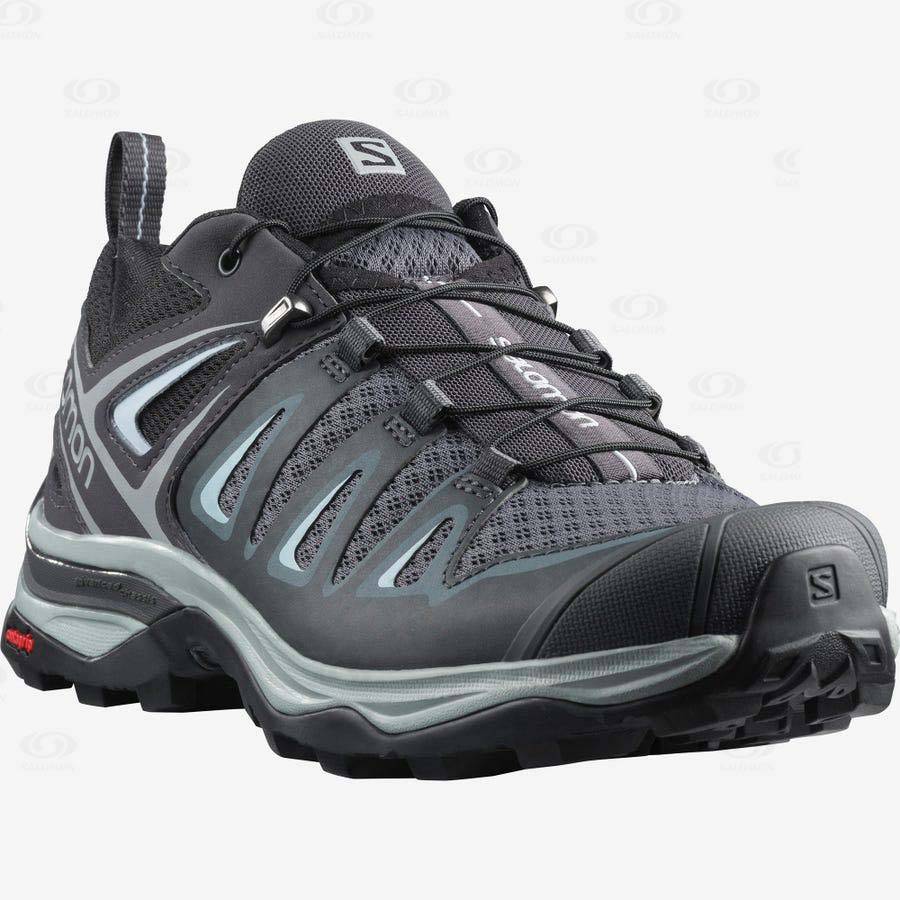 Black / Olive Women's Salomon X ULTRA 3 Hiking Shoes | USA-O2174