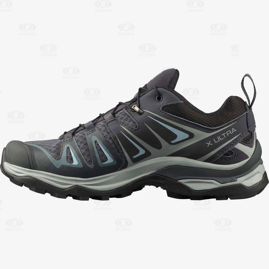 Black / Olive Women's Salomon X ULTRA 3 Hiking Shoes | USA-O2174