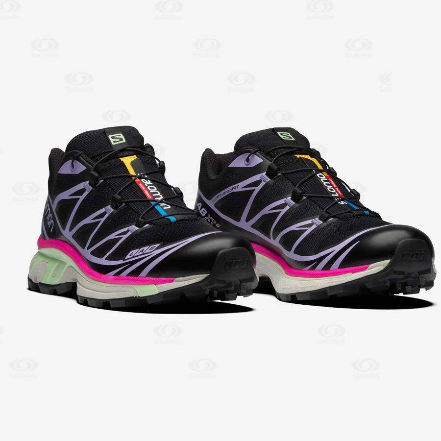 Black / Purple Men's Salomon XT-6 Sneakers | USA-wO2188