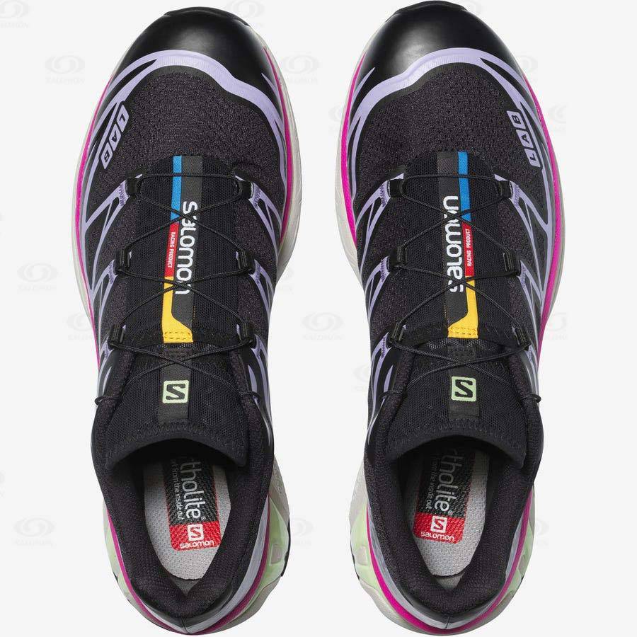 Black / Purple Men's Salomon XT-6 Sneakers | USA-wO2188