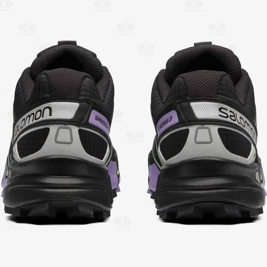 Black / Purple Women's Salomon SPEEDCROSS 3 Sneakers | USA-N1771