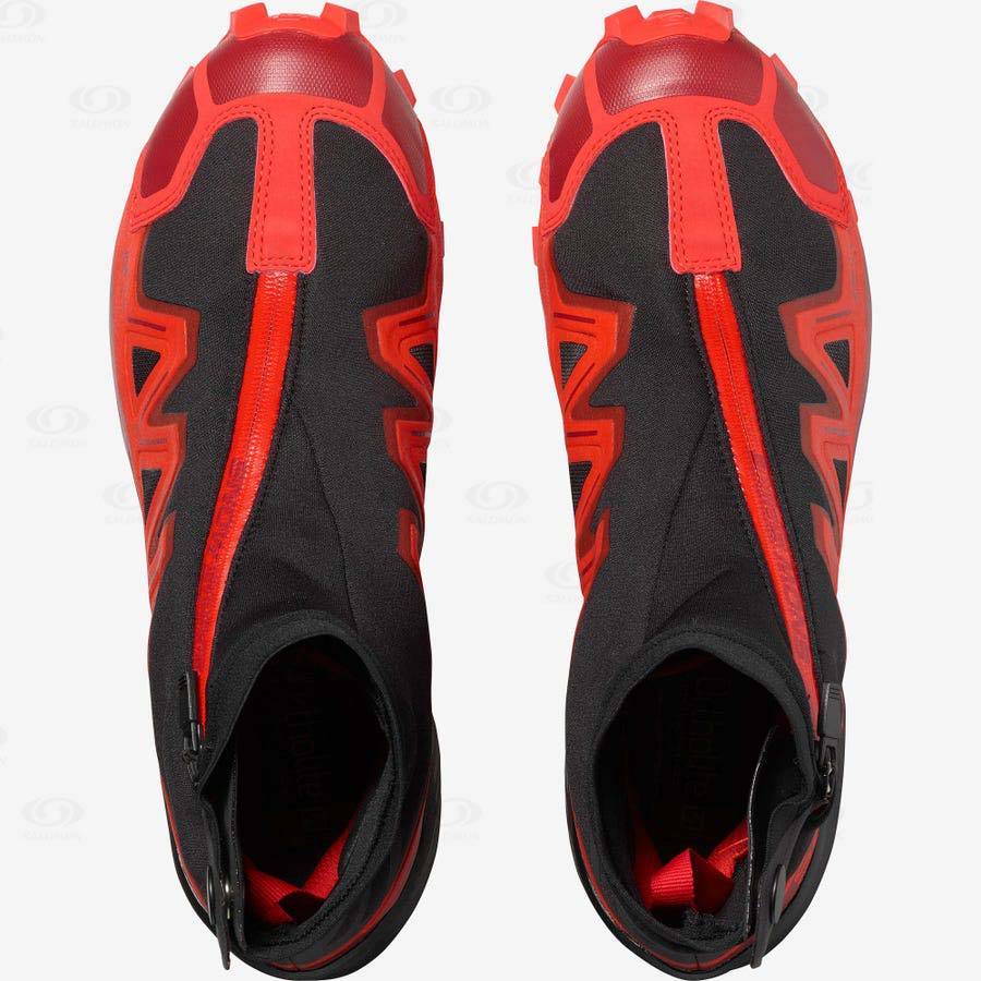 Black / Red Men's Salomon SNOWSPIKE CLIMASALOMON™ Waterproof Shoes | USA-M2336