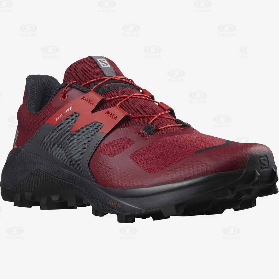 Black / Red Men's Salomon WILDCROSS 2 Trail Running Shoes | USA-W3930