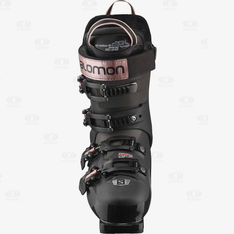 Black / Rose Gold Women's Salomon S/PRO HV 100 Ski Boots | USA-A2179