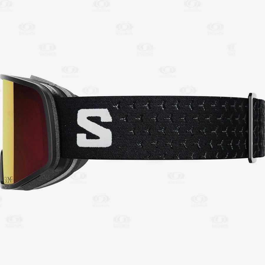 Black / White Men's Salomon LO FI SIGMA Goggles | USA-S1597