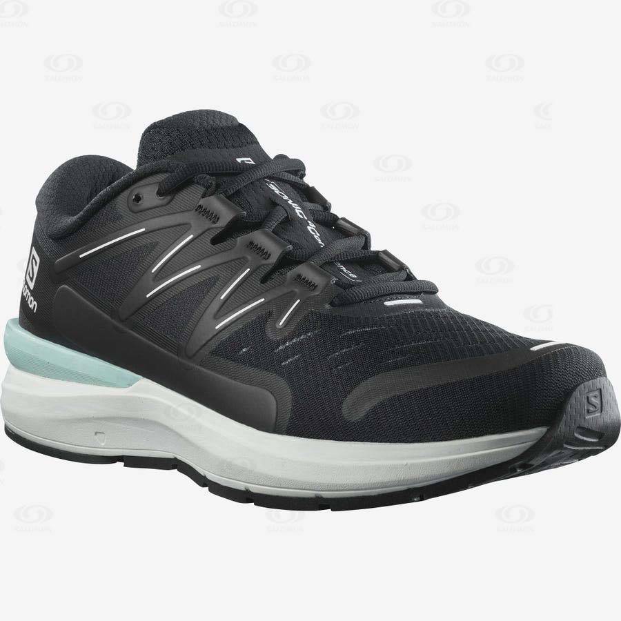 Black / White Men's Salomon SONIC 4 Confidence Running Shoes | USA-N1666