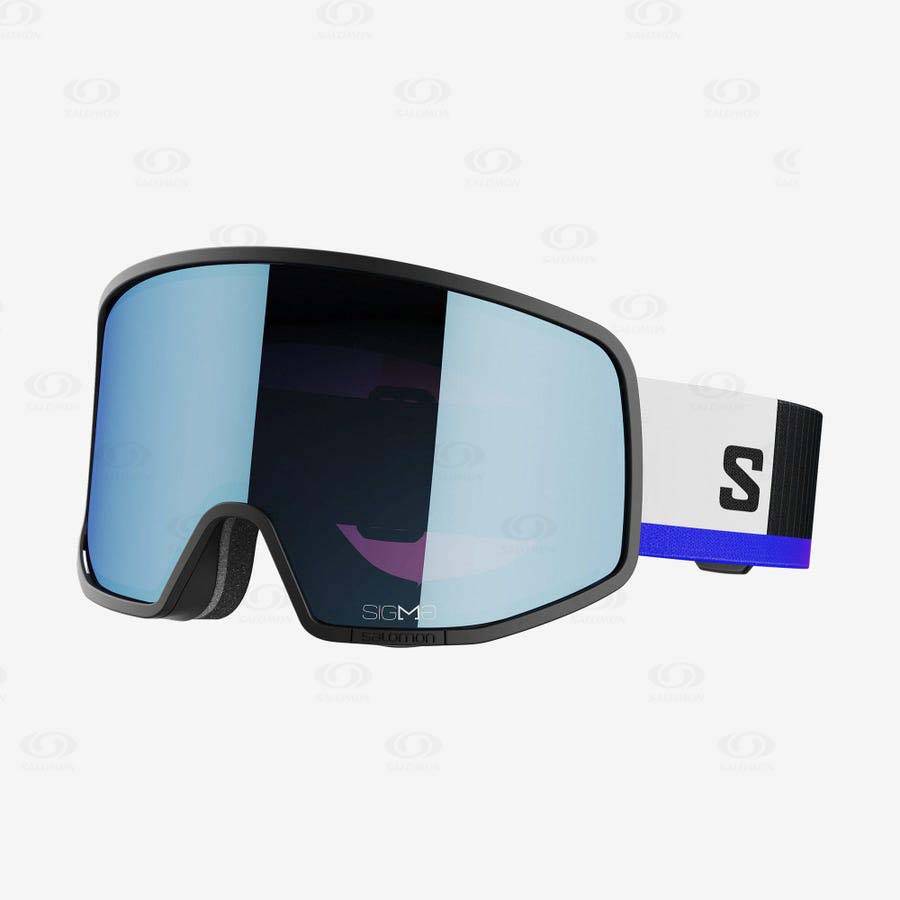 Black / White Women\'s Salomon LO FI SIGMA Goggles | USA-A1850