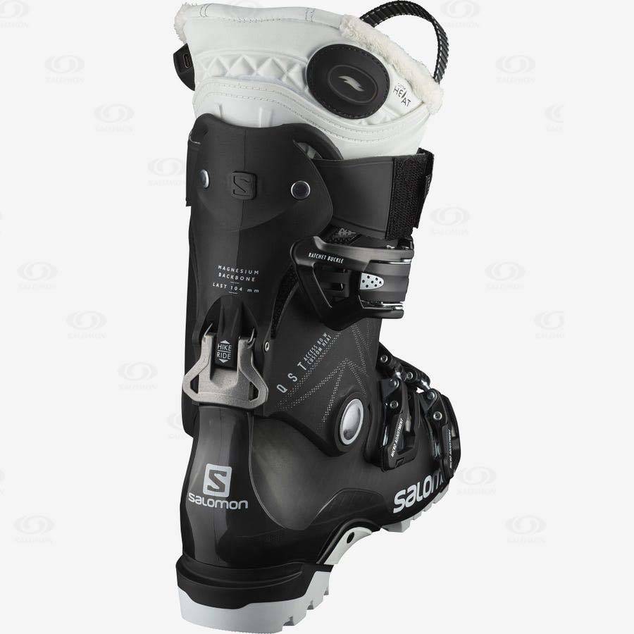 Black / White Women's Salomon QST ACCESS 80 CH Ski Boots | USA-O1768