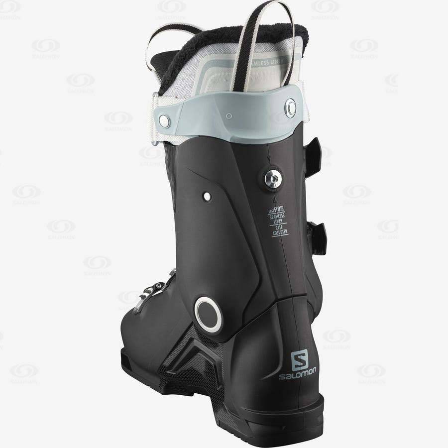 Black / White Women's Salomon S/MAX 80 Ski Boots | USA-A1927