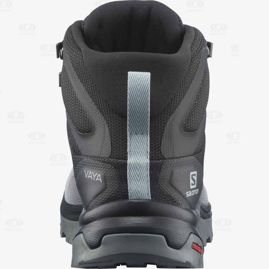 Black / White Women's Salomon VAYA MID GORE-TEX Waterproof Shoes | USA-M1034