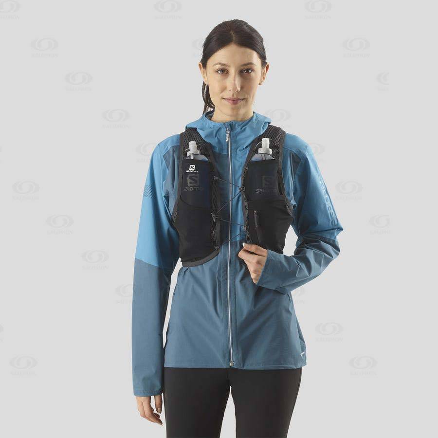 Black Women's Salomon ACTIVE SKIN 4 Running Packs | USA-N2177