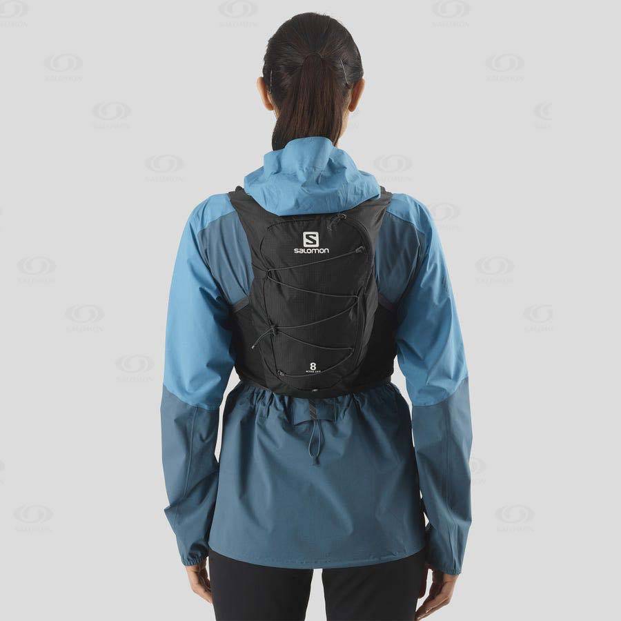 Black Women's Salomon ACTIVE SKIN 8 Running Packs | USA-L2586