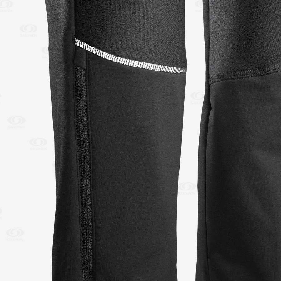 Black Women's Salomon AGILE WARM Pants | USA-O1504