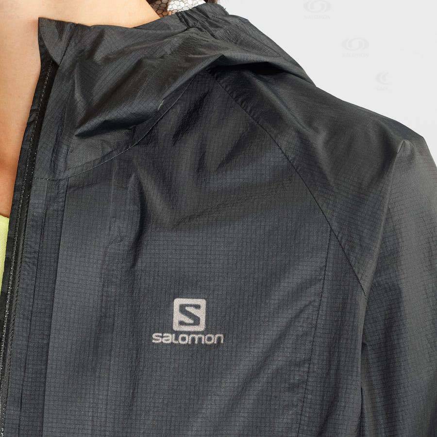 Black Women's Salomon BONATTI WATERPROOF Waterproof Jackets | USA-M1685