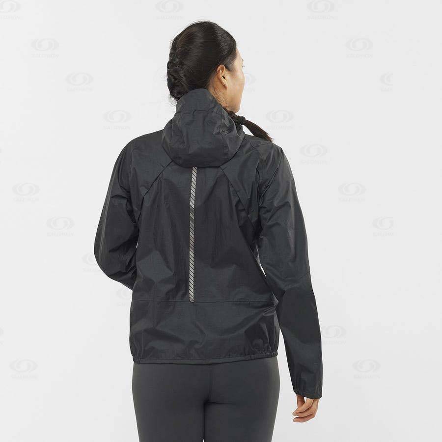 Black Women's Salomon BONATTI WATERPROOF Waterproof Jackets | USA-M1685