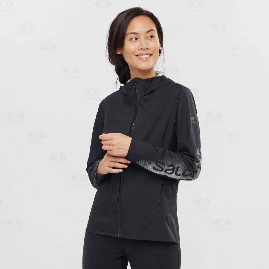 Black Women's Salomon BONATTI WATERPROOF Waterproof Jackets | USA-W1300