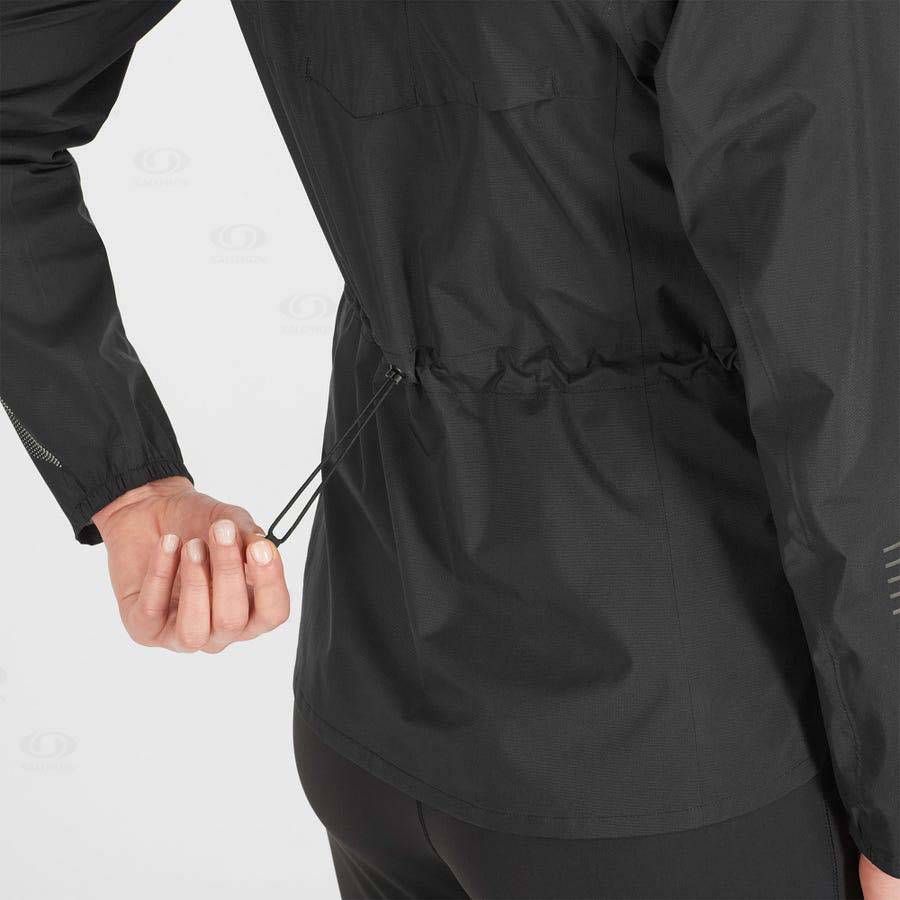 Black Women's Salomon BONATTI WATERPROOF Waterproof Jackets | USA-W1300