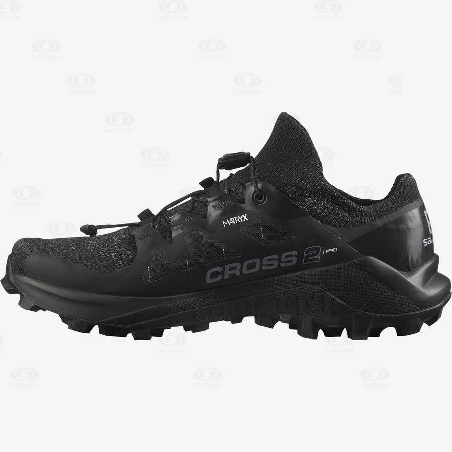 Black Women's Salomon CROSS PRO 2 Trail Running Shoes | USA-N1386