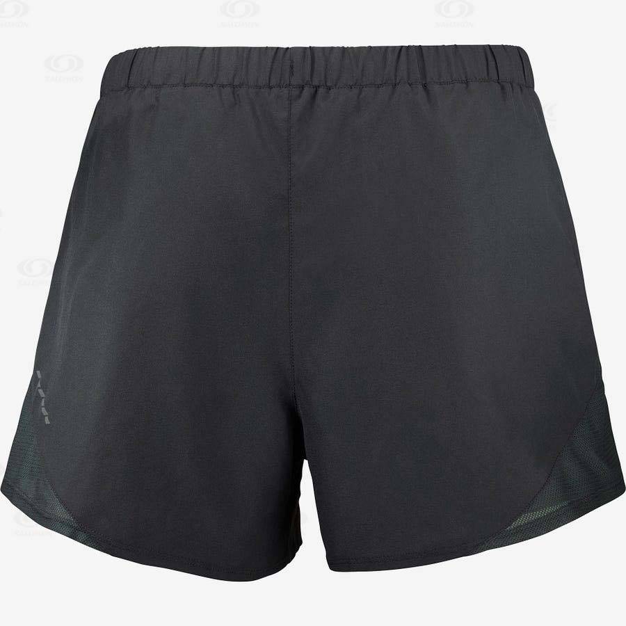 Black Women's Salomon CROSS REBEL 4'' Shorts | USA-W1470