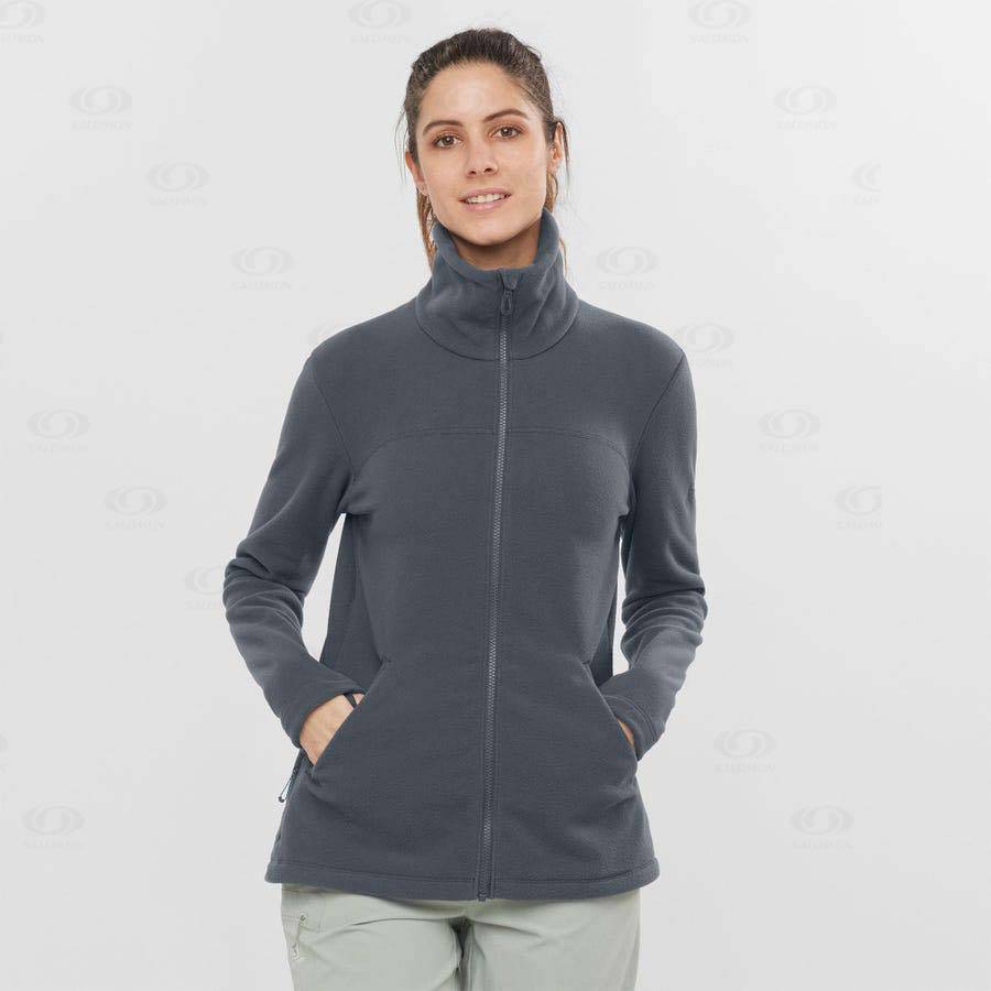 Black Women's Salomon ESSENTIAL COSY FLEECE Hoodie | USA-S2031