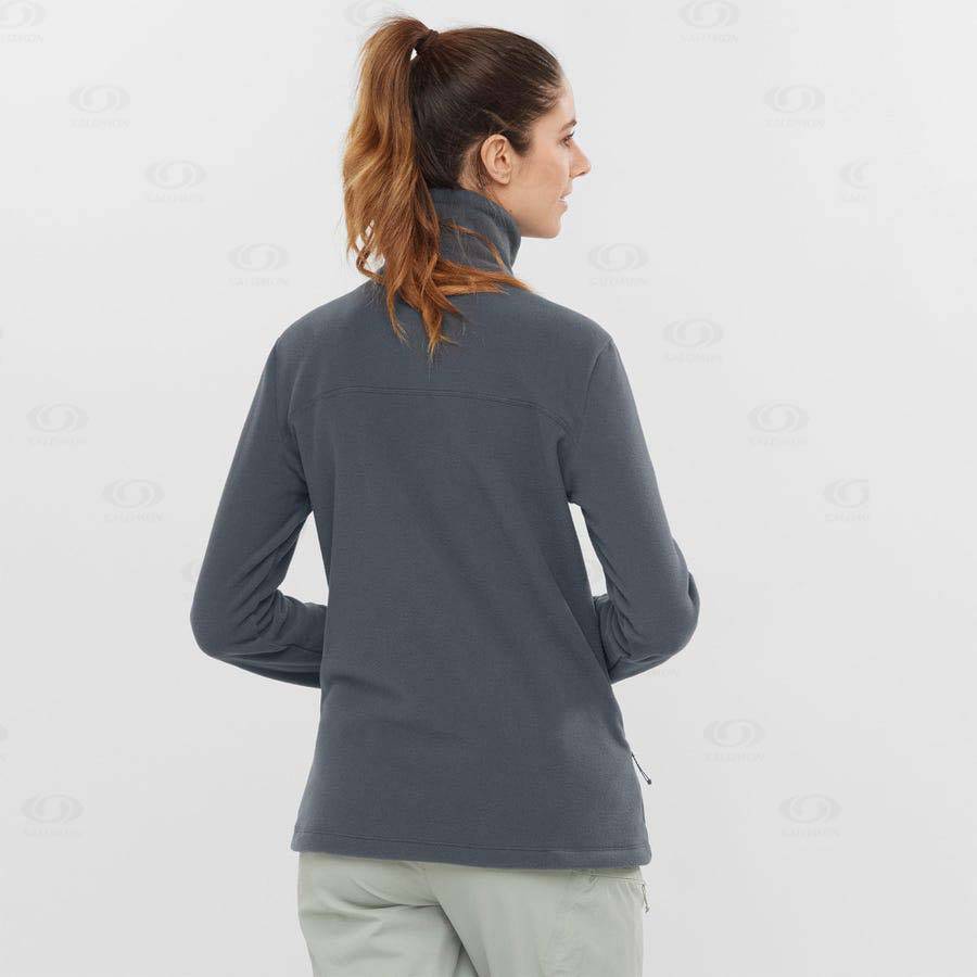 Black Women's Salomon ESSENTIAL COSY FLEECE Hoodie | USA-S2031