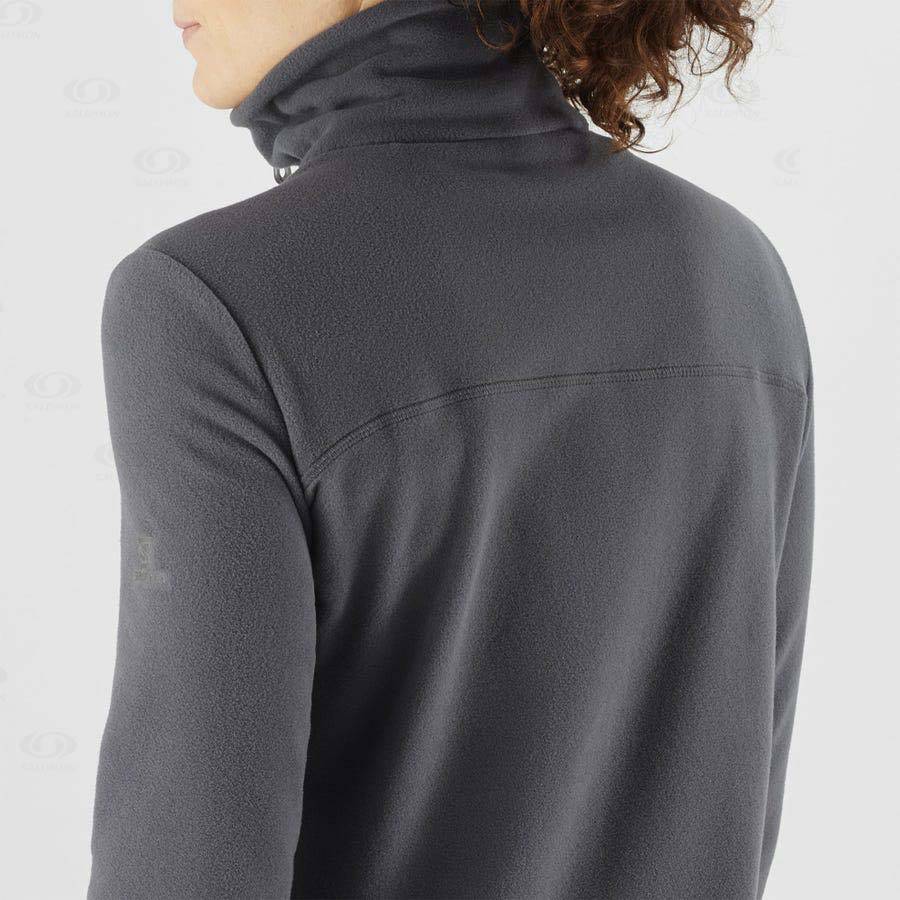 Black Women's Salomon ESSENTIAL COSY FLEECE Hoodie | USA-S2031