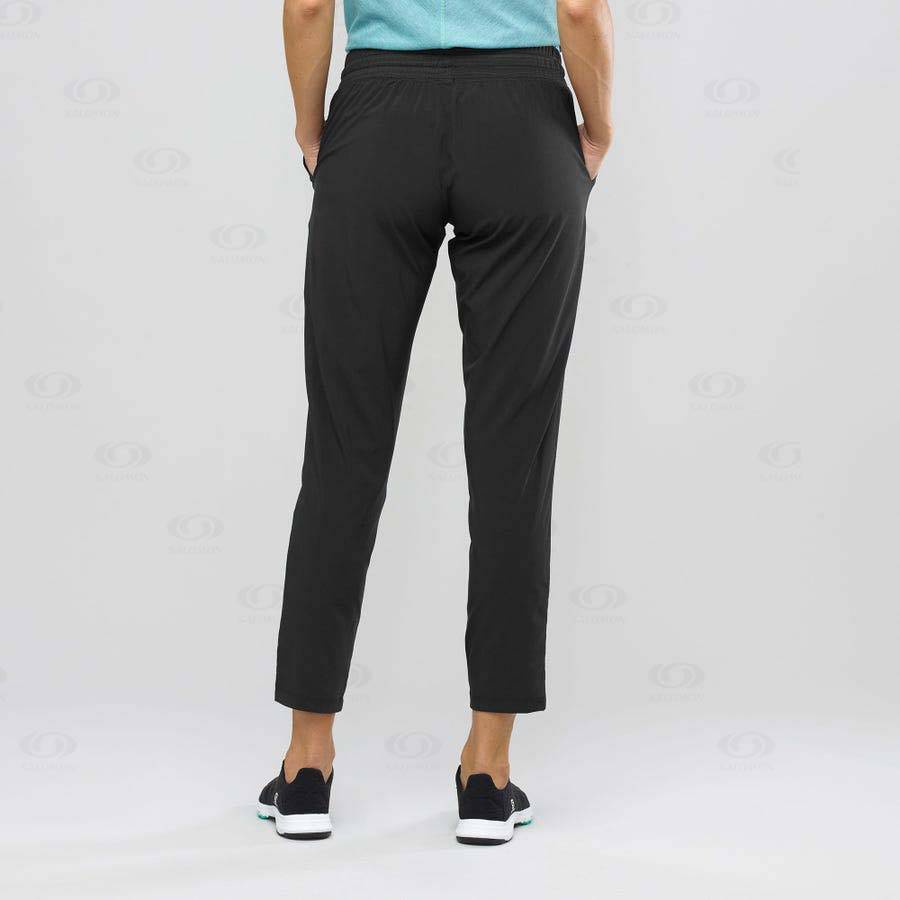 Black Women's Salomon ESSENTIAL LIGHT Pants | USA-O2139