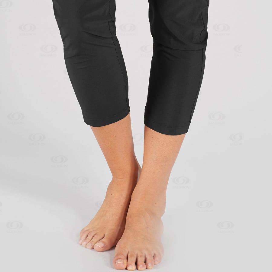 Black Women's Salomon ESSENTIAL LIGHT Pants | USA-O2139