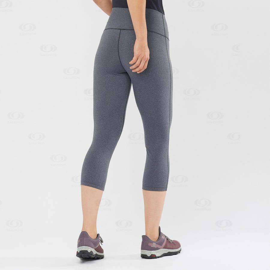 Black Women's Salomon ESSENTIAL Running Tights | USA-O1383