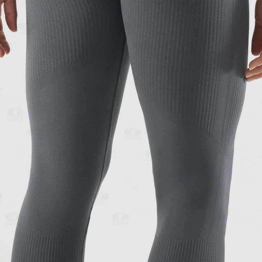 Black Women's Salomon ESSENTIAL SEAMLESS Running Tights | USA-O2055