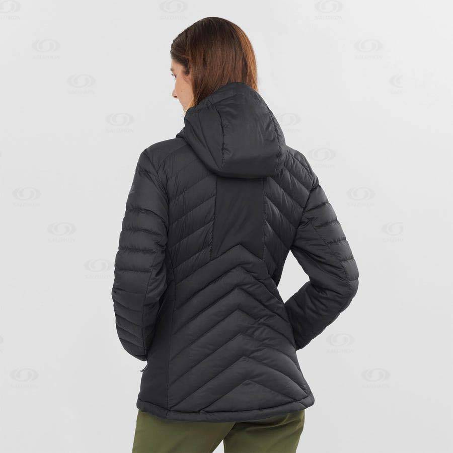 Black Women's Salomon ESSENTIAL XWARM DOWN Insulated Jackets | USA-A2564